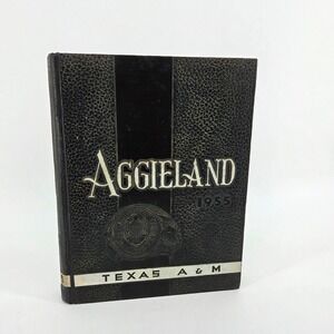 Aggieland Aggies 1955 Vintage Texas A&M University College Yearbook Table Decor